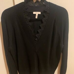 Rebecca Taylor - loved black lace combo sweater